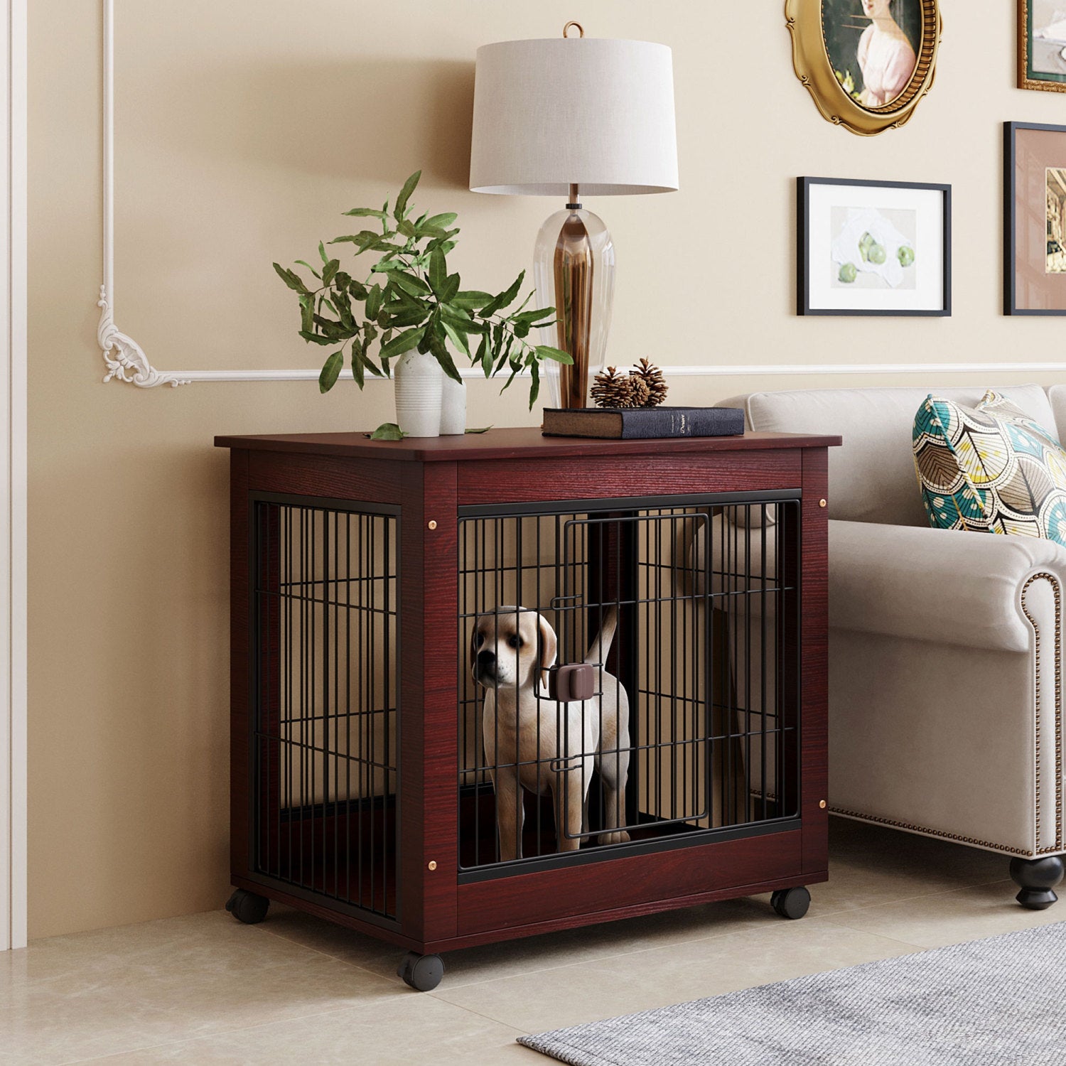 BATE Furniture Stytle Dog Crate for Medium Dog， 31