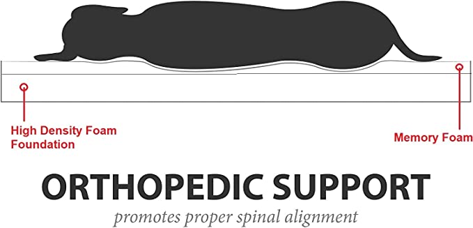 Jumbo Orthopedic Waterproof Memory Foam Dog Bed for Extra Large Pet 55