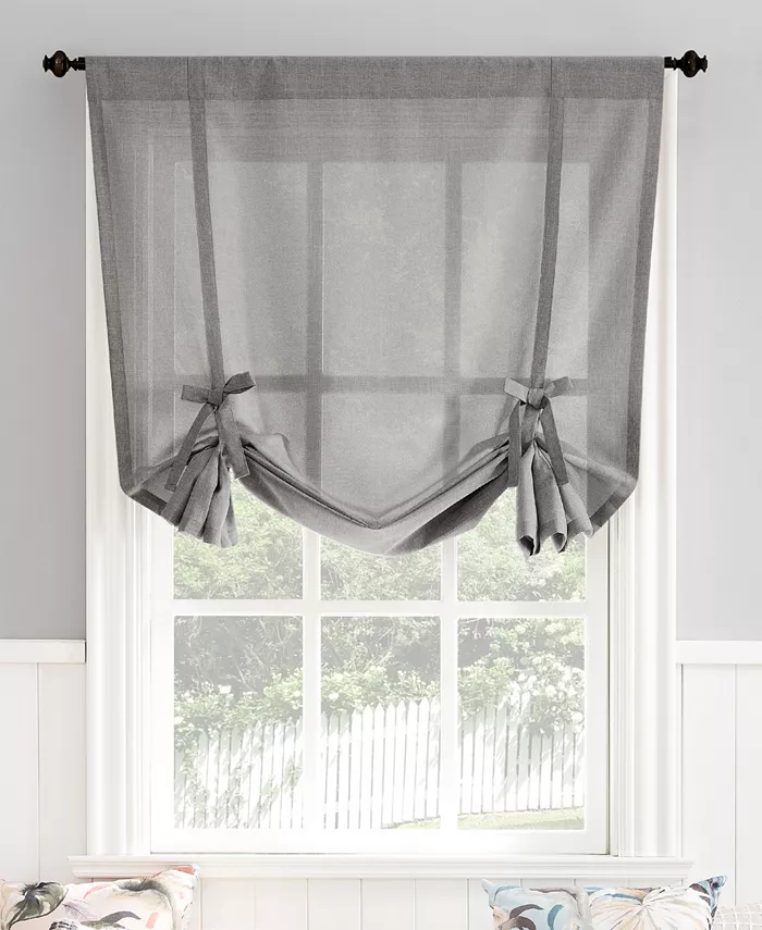 No. 918 Noah Heathered Texture Rod Pocket Window Tie-Up Shade， 40