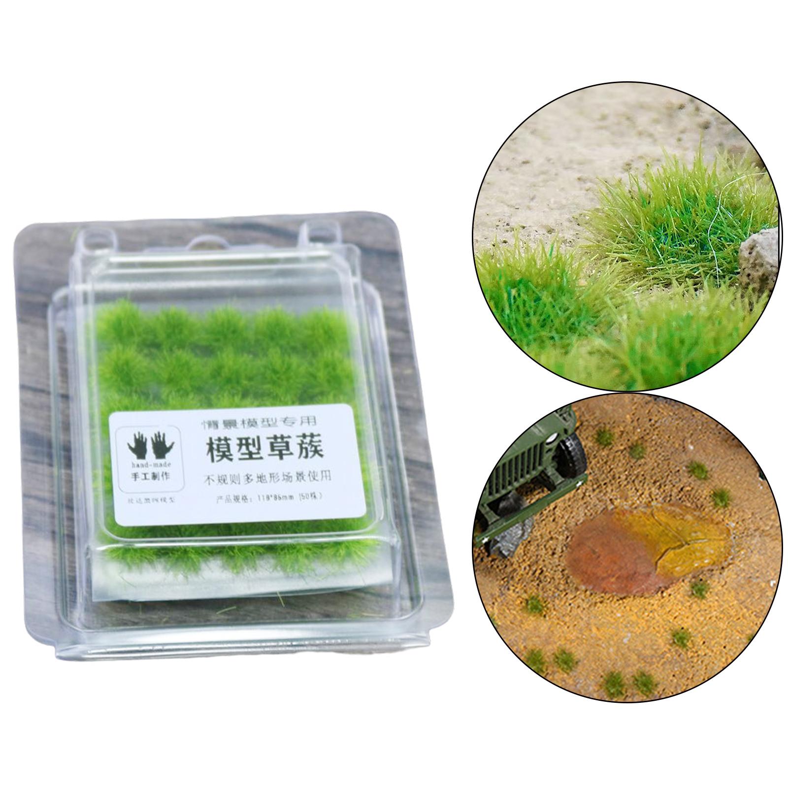 50Pcs Grass Bush Plant Scene Scene War Gaming Static Scenery Miniature F