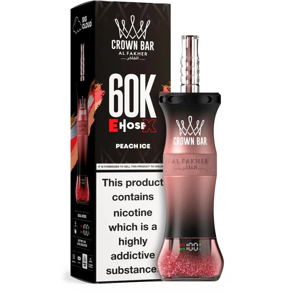 Al Fakher Crown Bar E-Hose X Disposable – 60000 Puffs 🔥