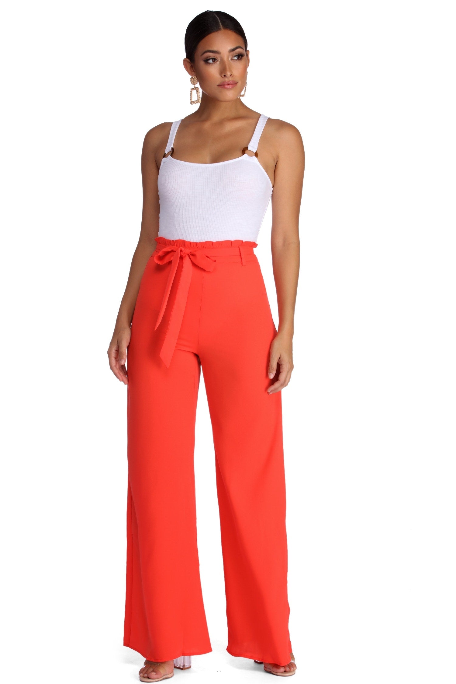 Stylishly Sealed Paper Bag Pants