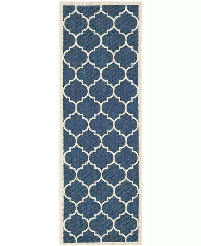 Safavieh Courtyard Navy and Beige 2'3