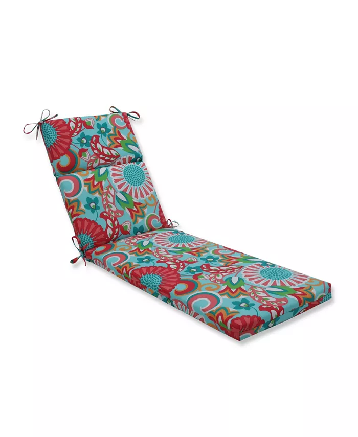 Pillow Perfect Printed Outdoor Chaise Lounge Cushion