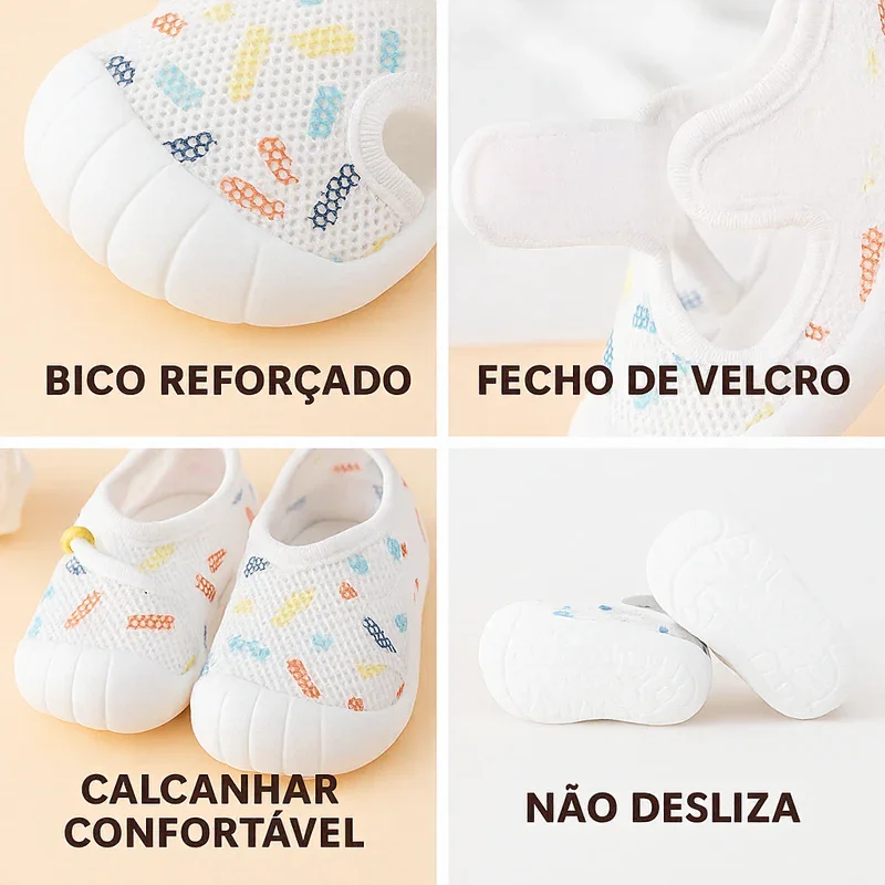 [COMPRE 1 E LEVE 2] Tênis de Bebê BabyComfort™ com Proteção Anatômica Flexível e Solado Antiderrapante / O Primeiro Passo com Conforto e Segurança!