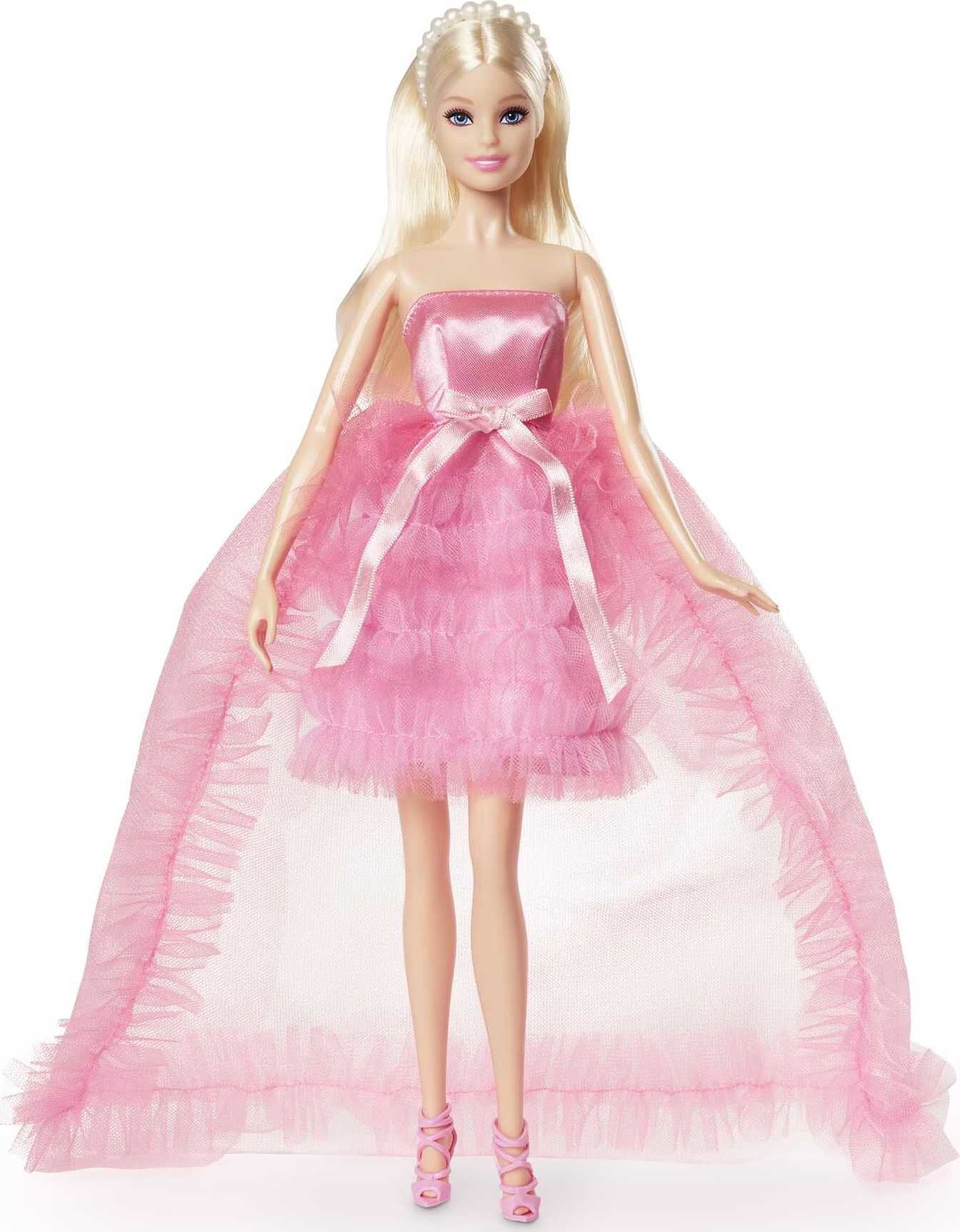 Barbie Doll, Birthday Wishes, Giftable, Blonde in Pink Dress