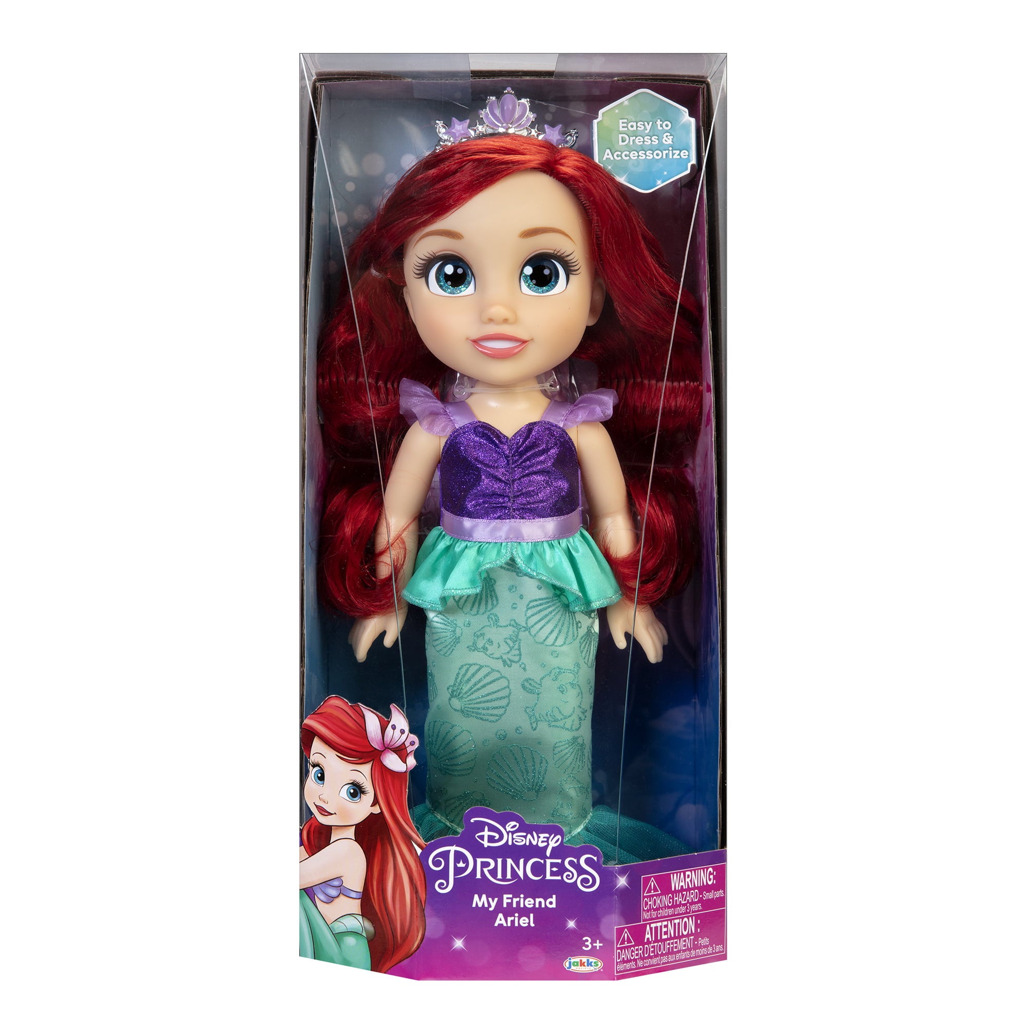 Disney Princess My Friend Ariel Doll 14 inch Tall Includes Removable Outfit and Tiara, for Children Ages 3+