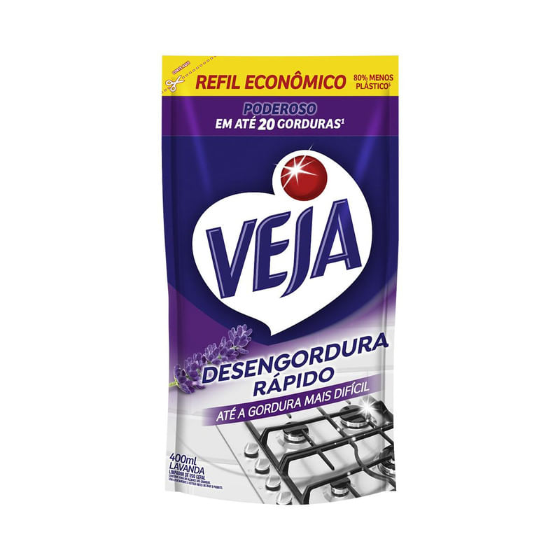 Veja Desengordura Rapido Limpador Lavanda Refil 400ml