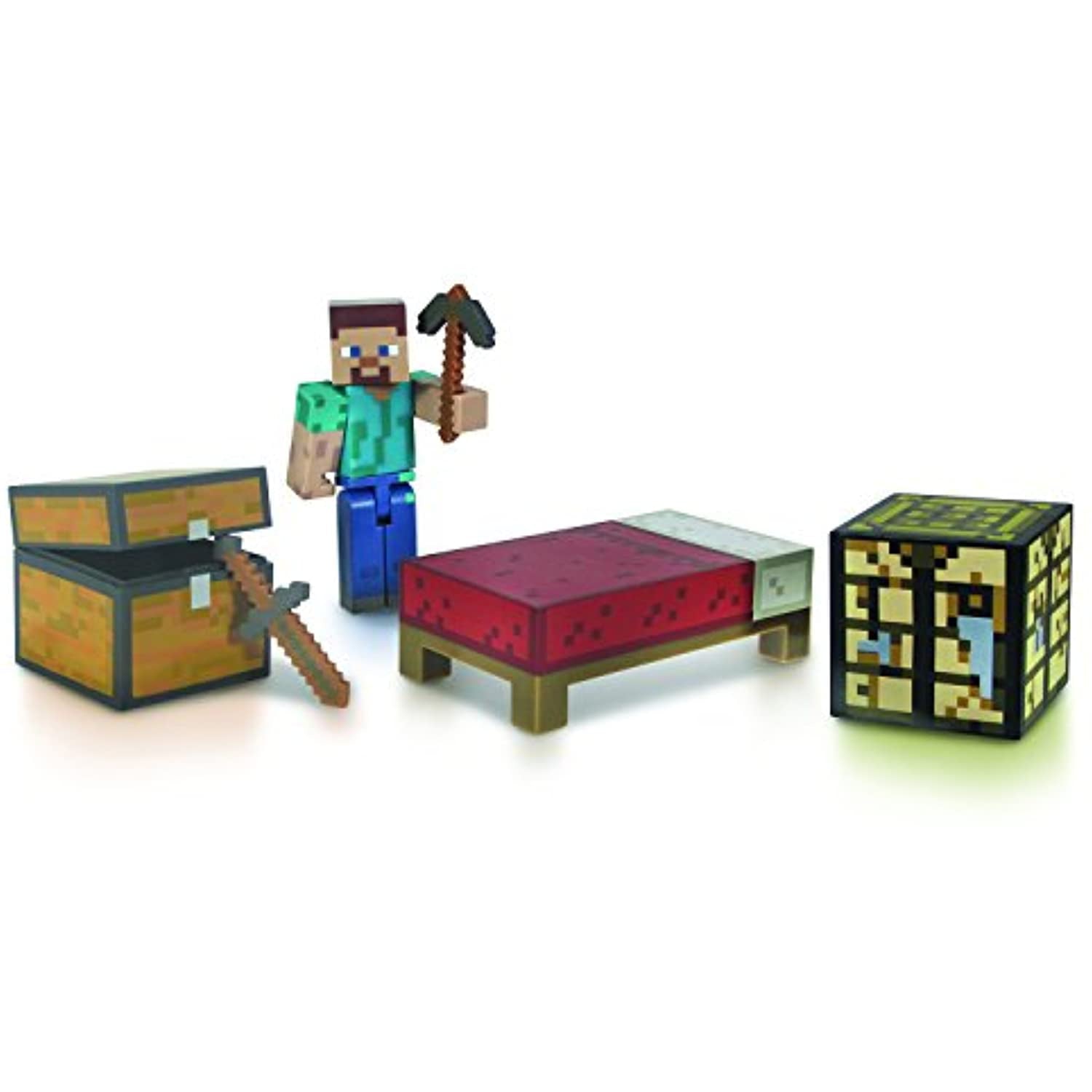 Minecraft Core Player Survival Pack Action Figure Set， 6 Pieces