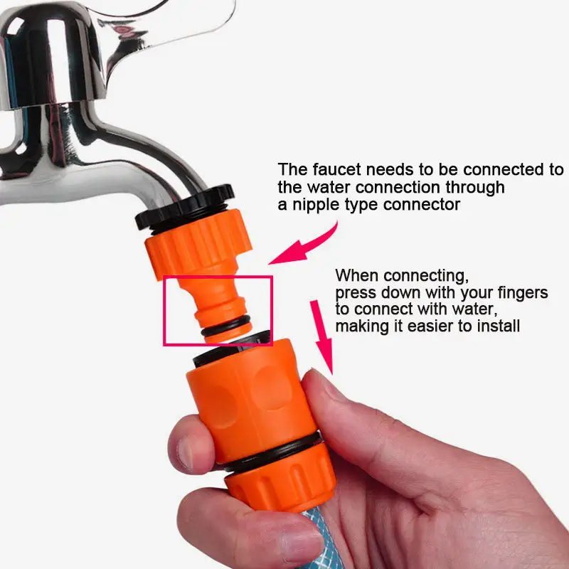 Household faucet Y-type three-way quick-connect diverter hose quick-co