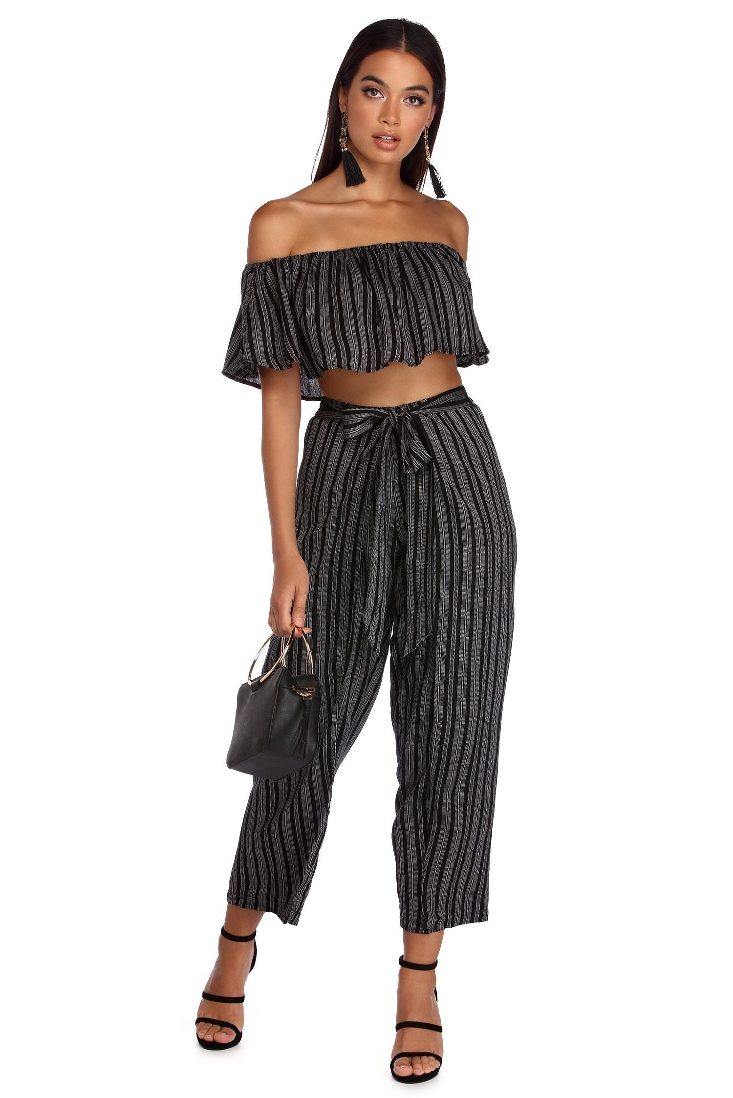 Confident In Stripes Crop Top