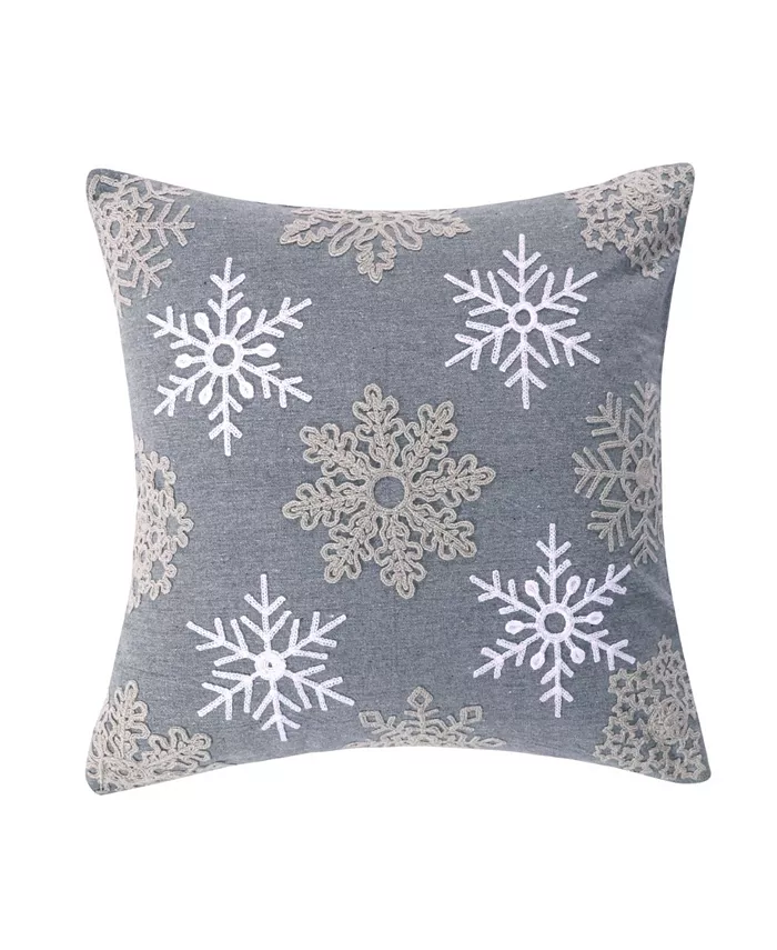 Levtex Rudolph Snowflake Decorative Pillow， 18