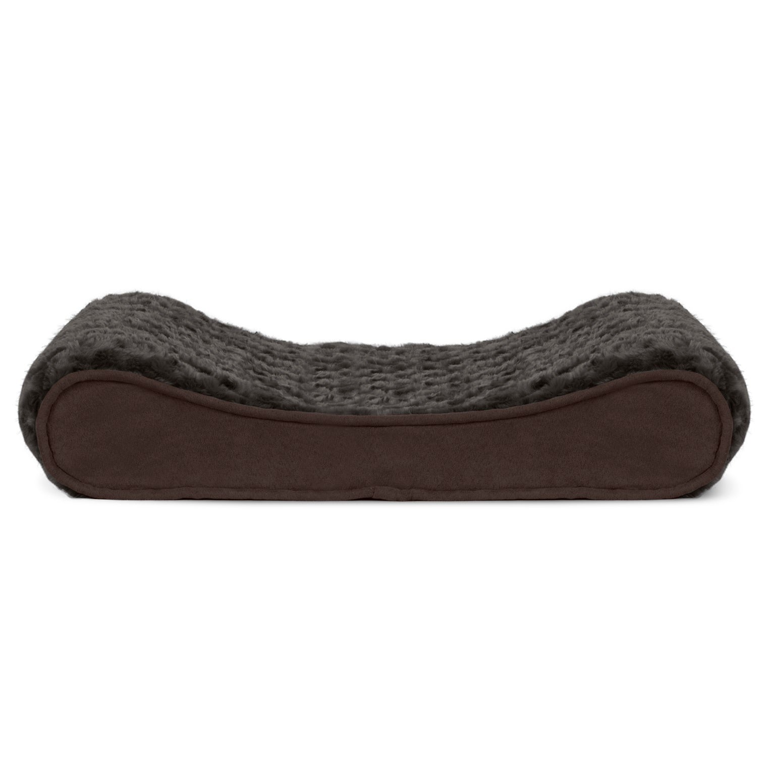 FurHaven Pet Dog Bed | Orthopedic Ultra Plush Luxe Lounger Pet Bed for Dogs and Cats， Chocolate， Small