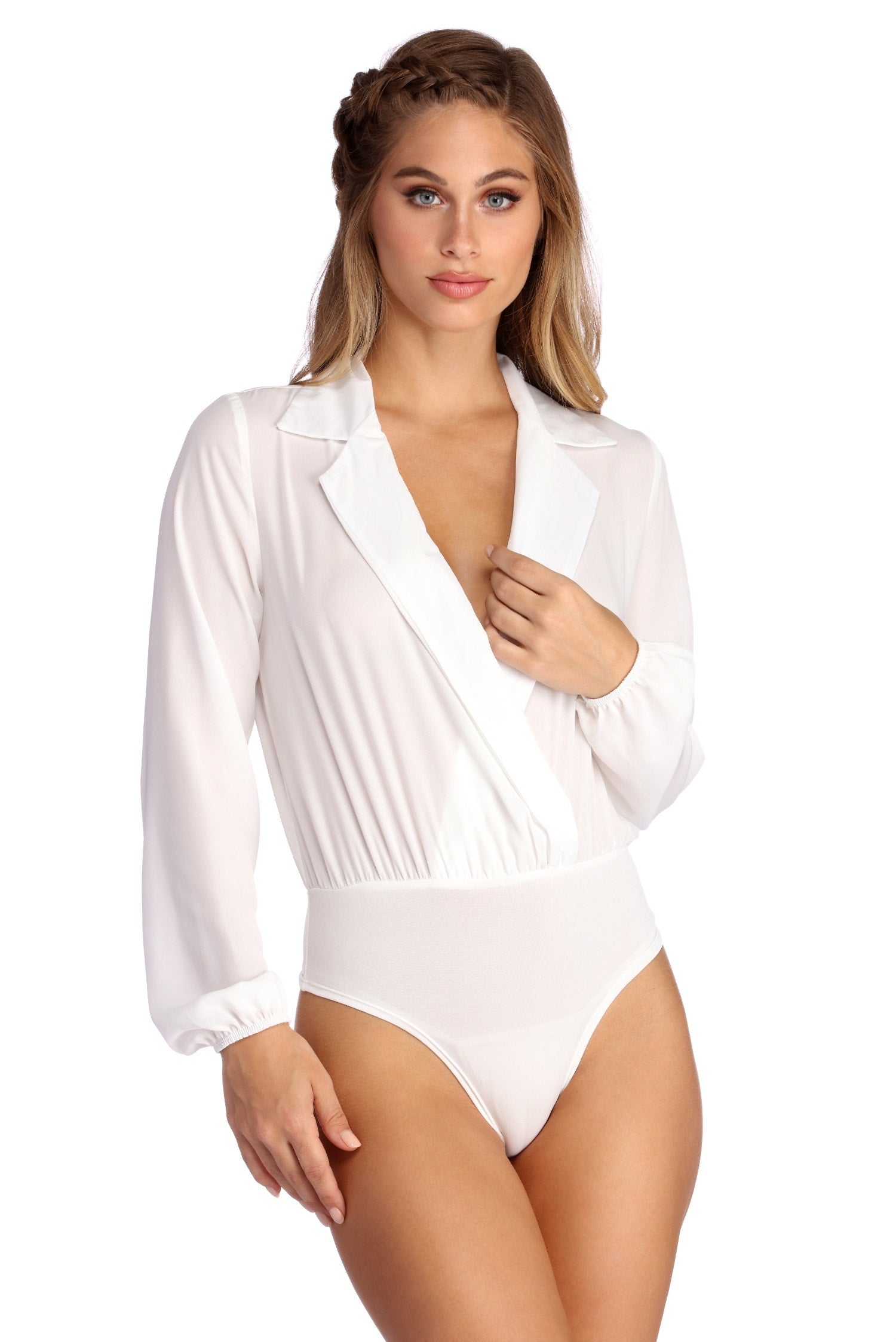 Looking Fresh Chiffon Bodysuit