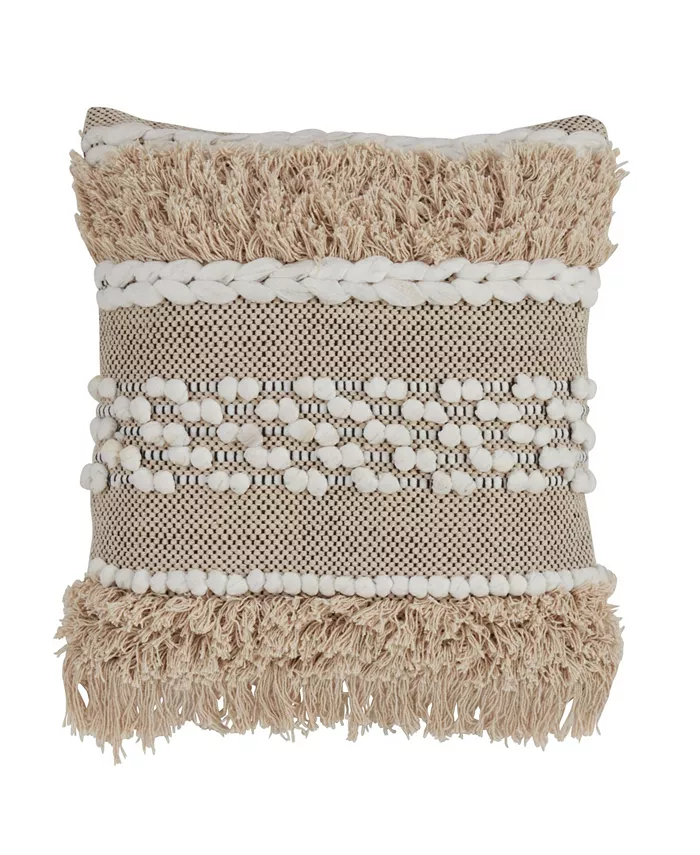 Saro Lifestyle Moroccan Design Cotton Throw Pillow， 18