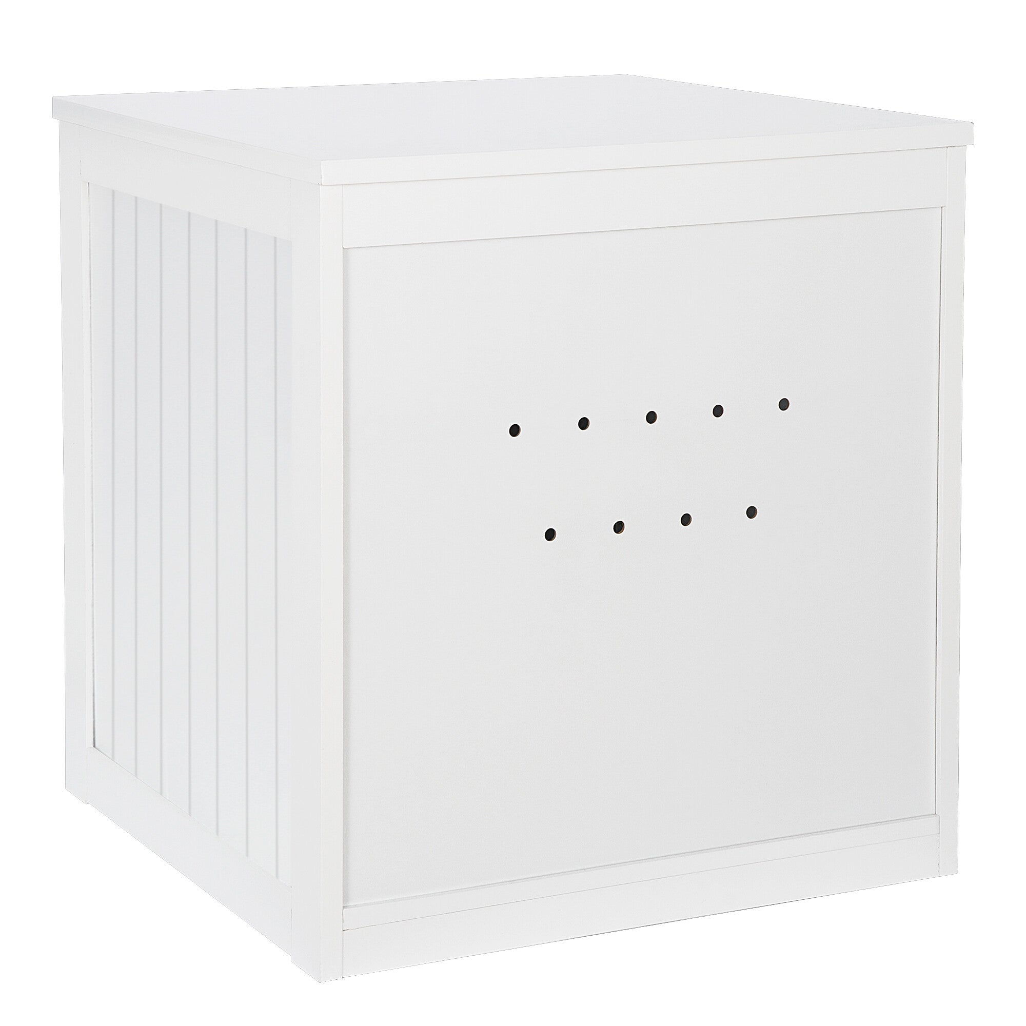 HomGarden 20'' White Cat Washroom Pet House Litter Box Enclosure and MDF Side Table