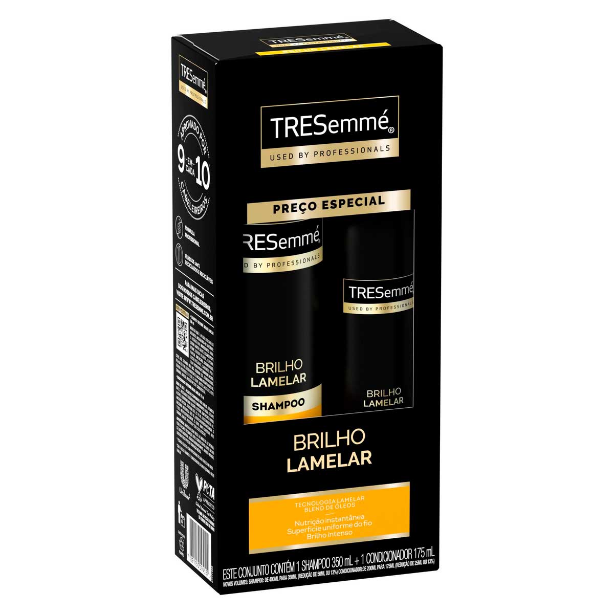 Kit Shampoo 350ml + Condicionador 175ml Tresemme Brilho Lamelar