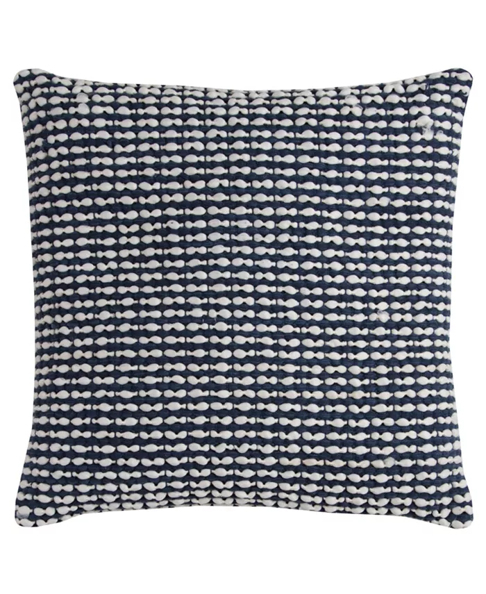 Rizzy Home Textured Striped Polyester Filled Decorative Pillow， 20