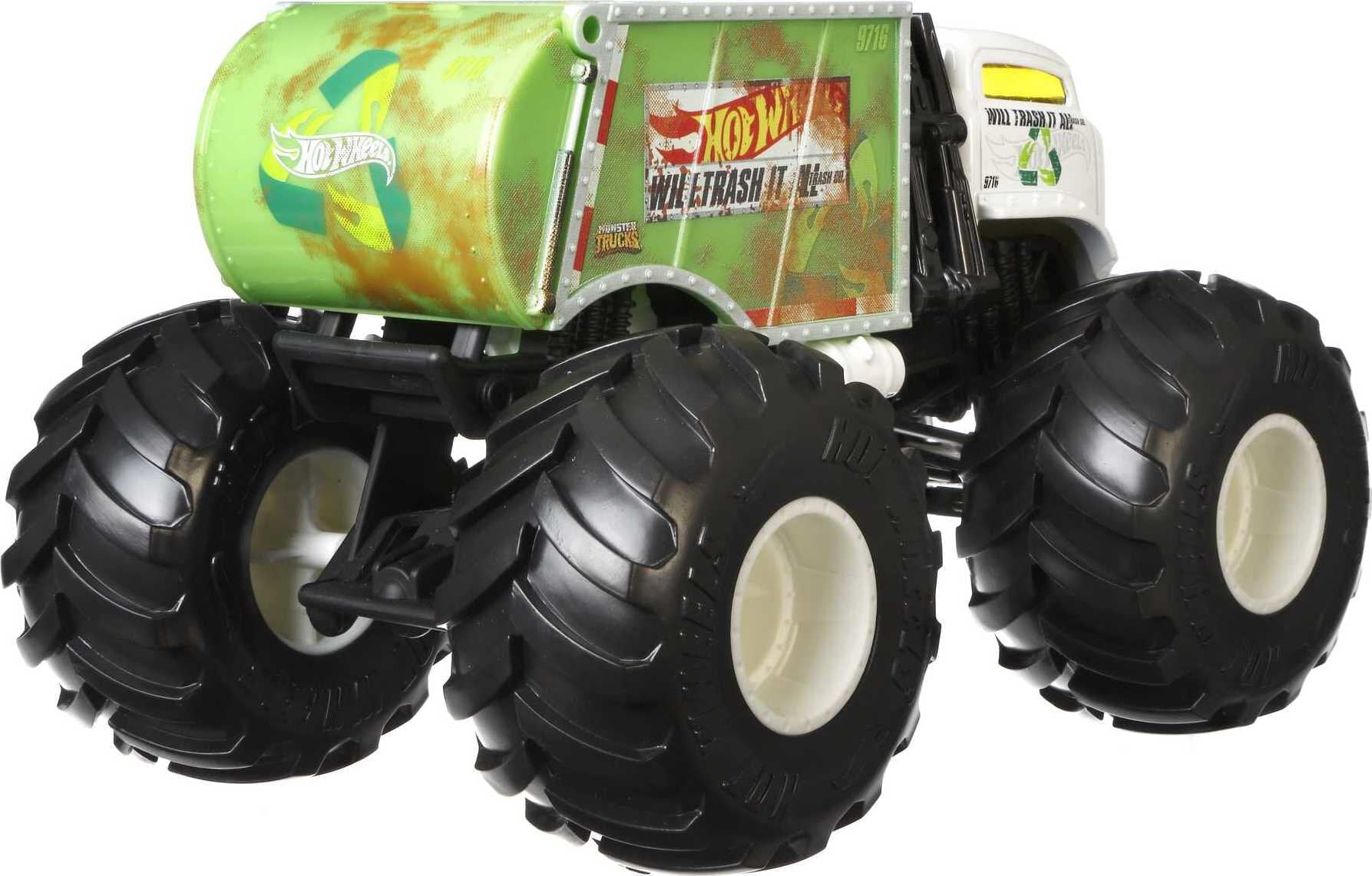 Hot Wheels Monster Trucks Will Trash It All 1:24 Scale Die-Cast Toy Vehicles For Kids 3 Years and Up