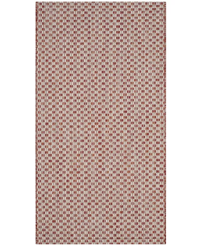 Safavieh Courtyard Rust and Light Gray 2' x 3'7