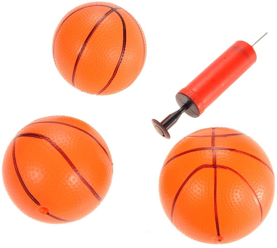 Pack Of 3 Inflatable Magic Shot Mini Hoop Basketballs With Pump Great Gift for Boys and Girls