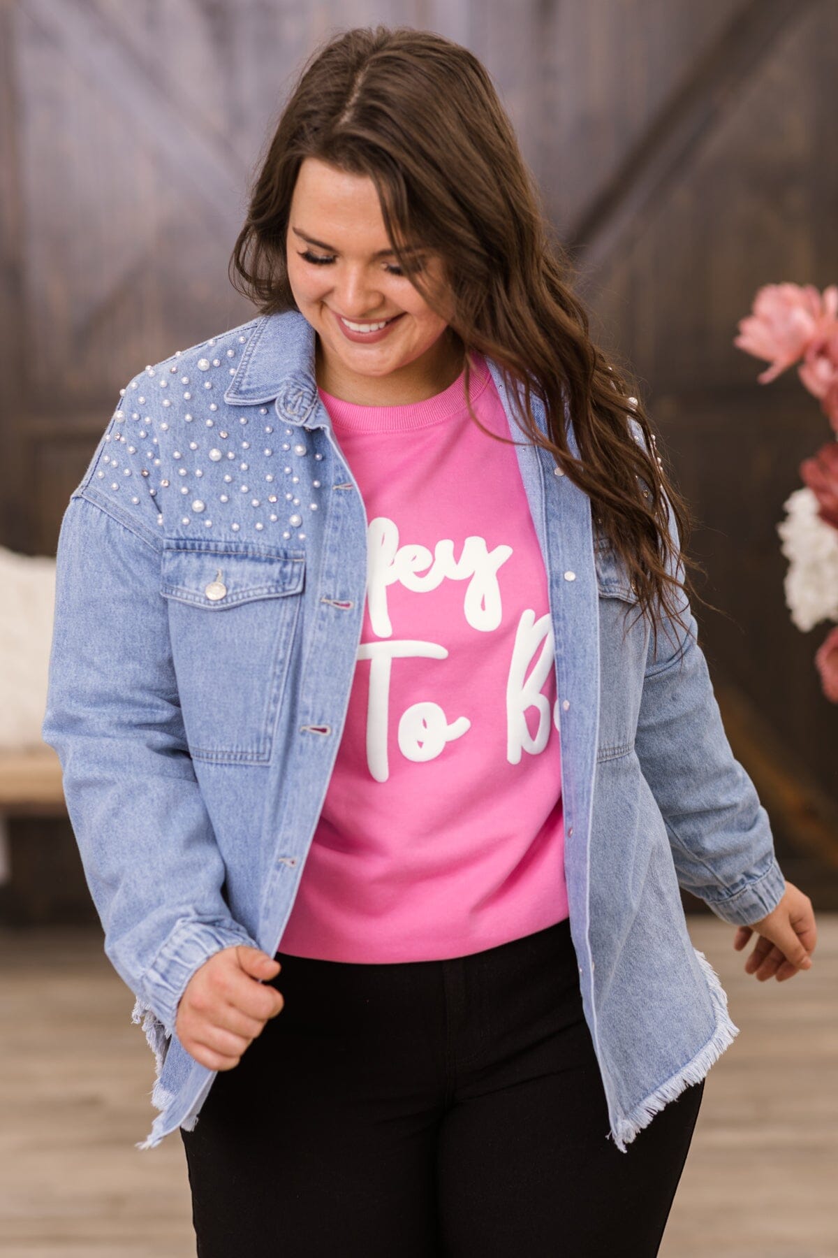 Pink Wifey To Be Graphic Sweatshirt