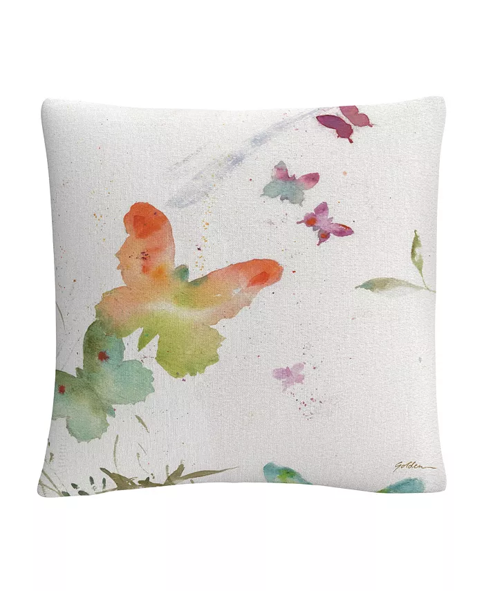 Baldwin Sheila Golden Butterfly Expression Abstract Modern Decorative Pillow， 16