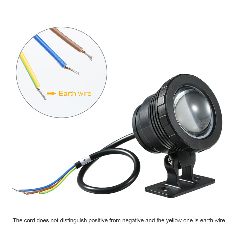 AC/DC 10W RGB LED Underwater Light Submersible Lamp with Remote Control 16 Colors Changing Flash/ Strobe/ Fade/ Smooth 4 Lighting Effects IP65 Water-resistant(most 1m) Design for Pool Aquarium Pond S