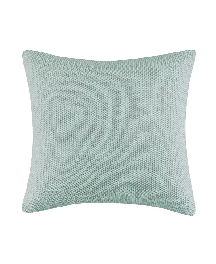 Gracie Mills Bree Knit Euro Pillow Cover Aqua 26x26