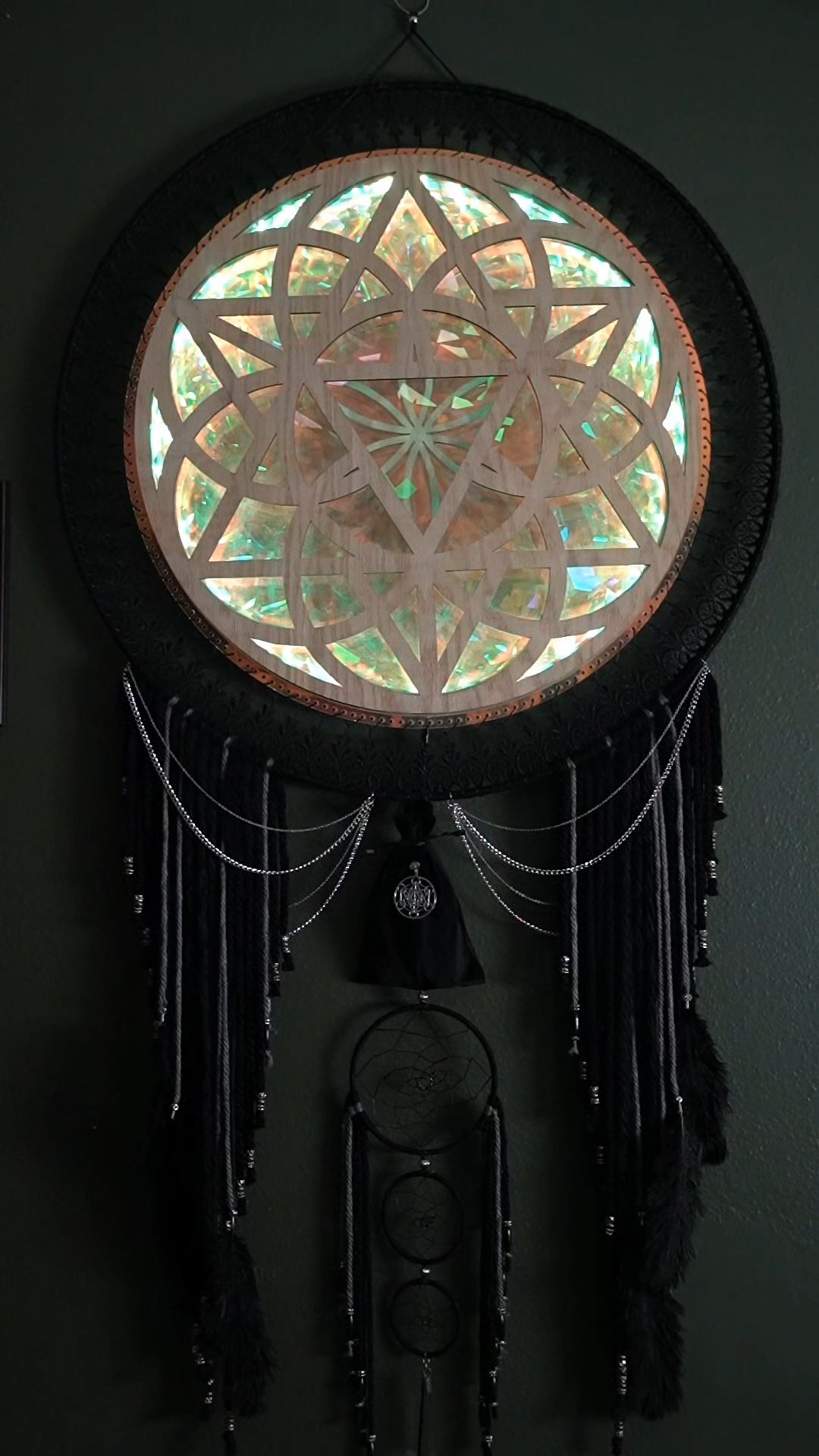 💝Clearance sale + free shipping-Mandala art dreamcatcher with light🪶