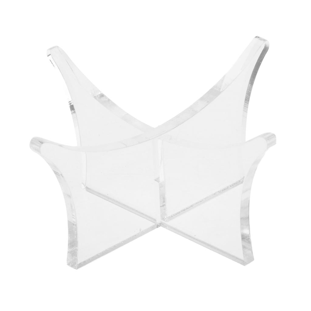 Deluxe Ball Stand - Holds Football， Basketball， Volleyball， Bowling Soccer Ball - Display Holder - Choose of Colors Clear