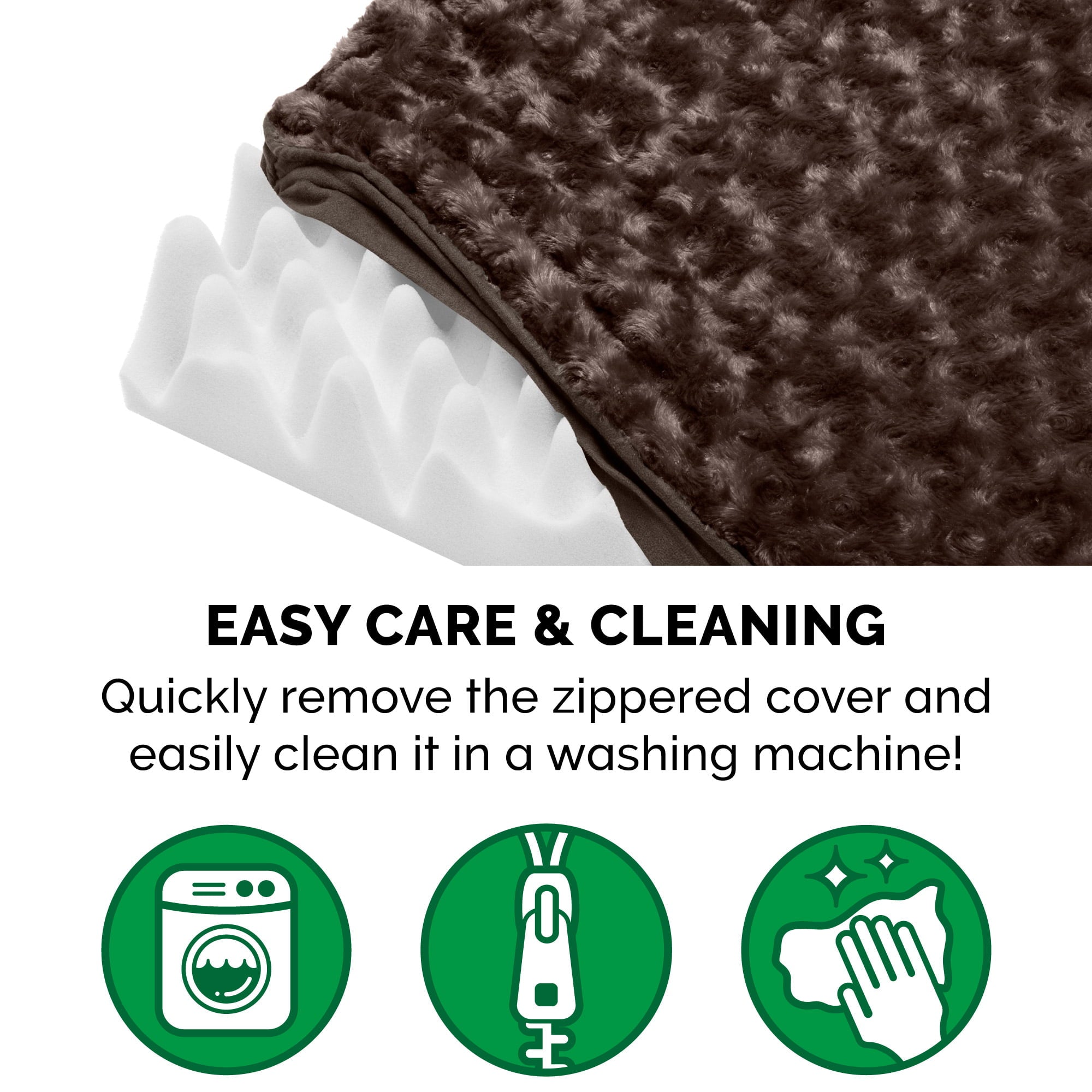 FurHaven | Deluxe Orthopedic Ultra Plush Mattress Pet Bed for Dogs and Cats， Chocolate， Large