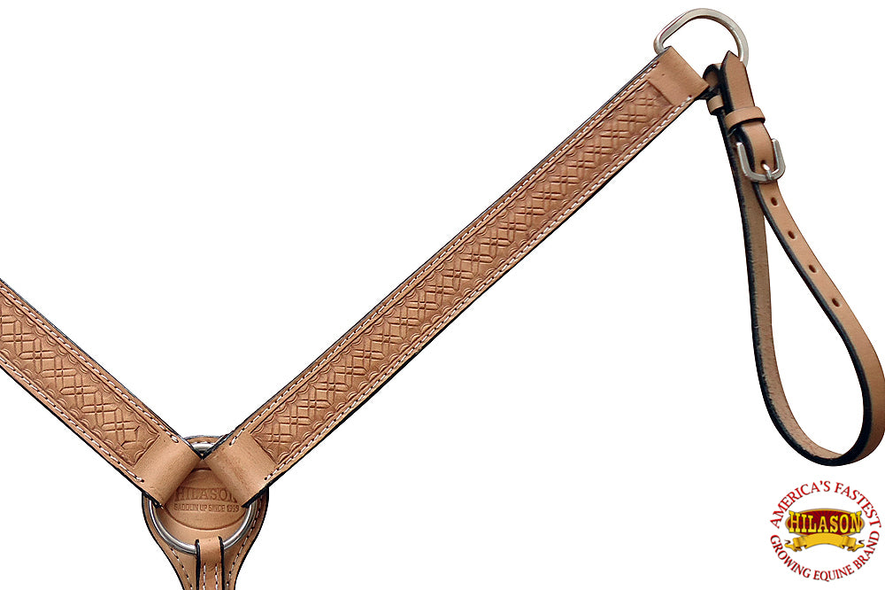 21BH Western Horse Breast Collar Tack American Leather Hand Tool Hilason