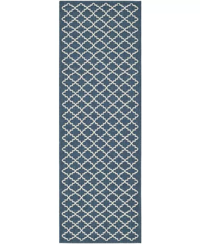 Safavieh Courtyard Navy and Beige 2'3
