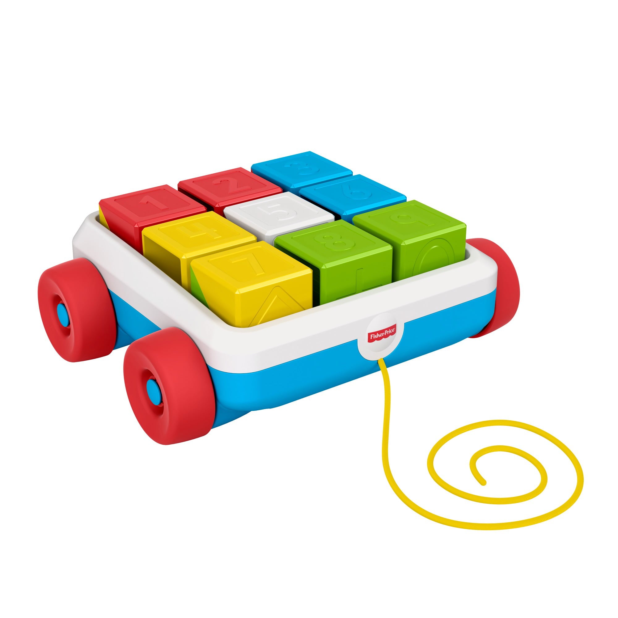 Fisher-Price Pull-Along Activity Blocks， Toy Wagon For Babies