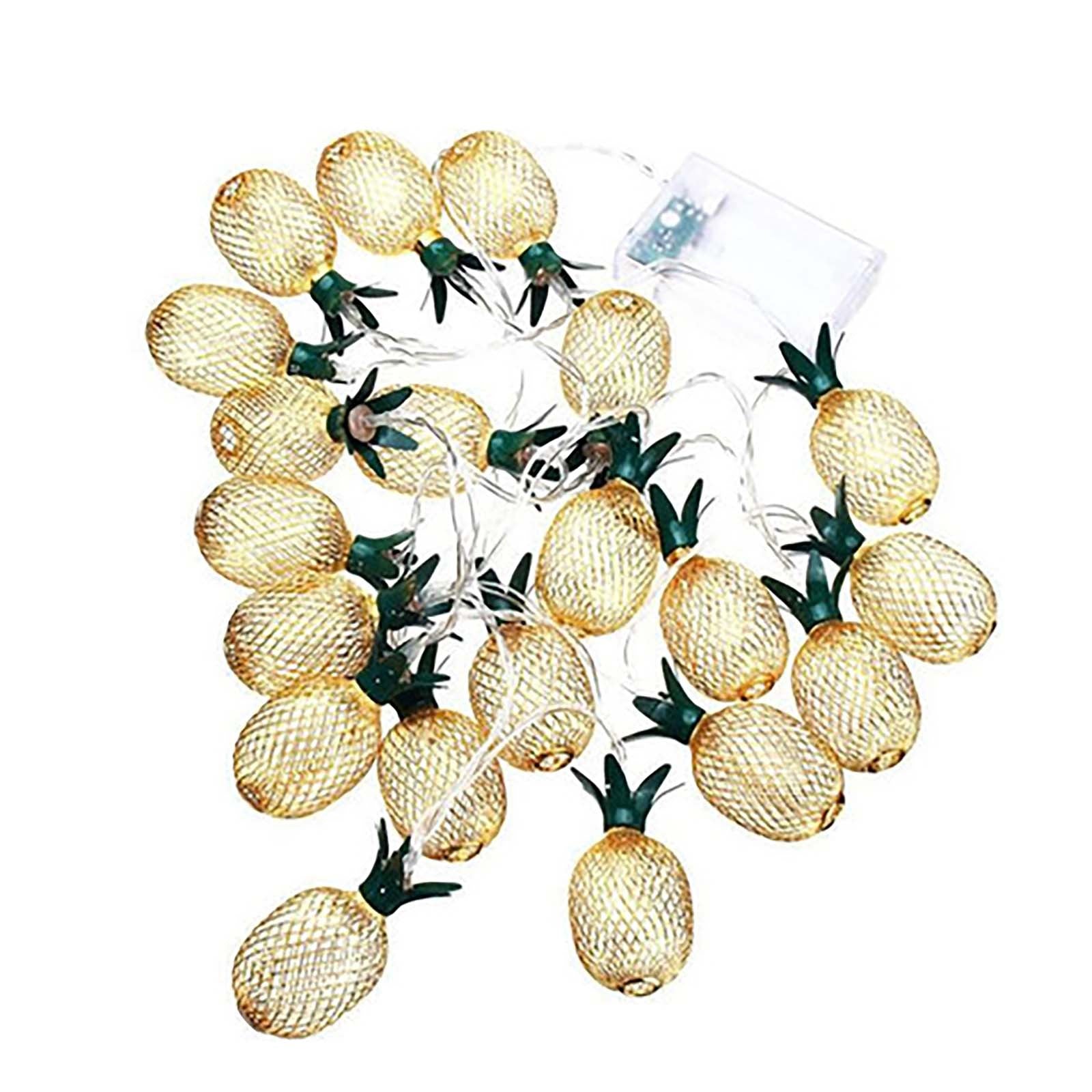 LED golden pineapple string golden light LED battery string light Led lights for bedroom outdoor floor lamp pendant DIY Wedding Party Bedroom Terrace(Multicolor)