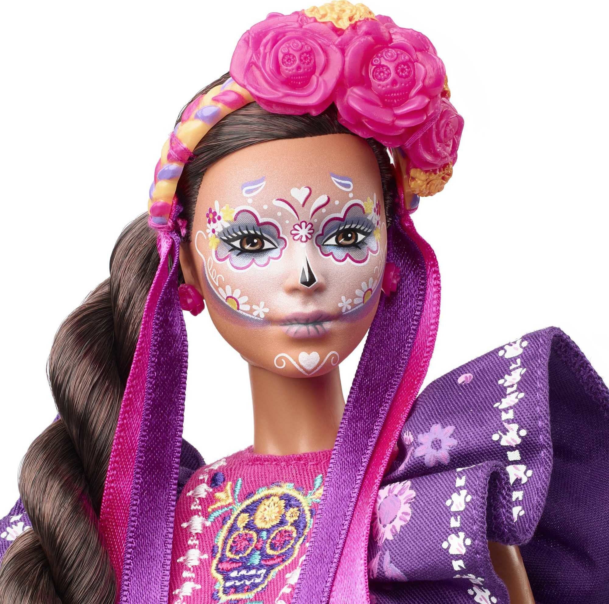 Barbie Signature 2022 Dia De Muertos Collectible Doll with Ruffled Dress and Flower Crown