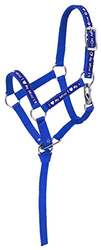 Tough1 Nylon Mini Halter w/ I Love My Mini Lg Blu