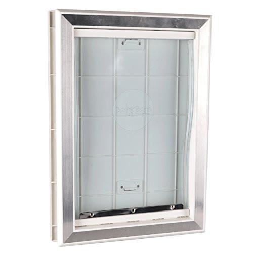 BarksBar Medium Plastic Dog Door with Aluminum Lining for Pets up to 40 lbs