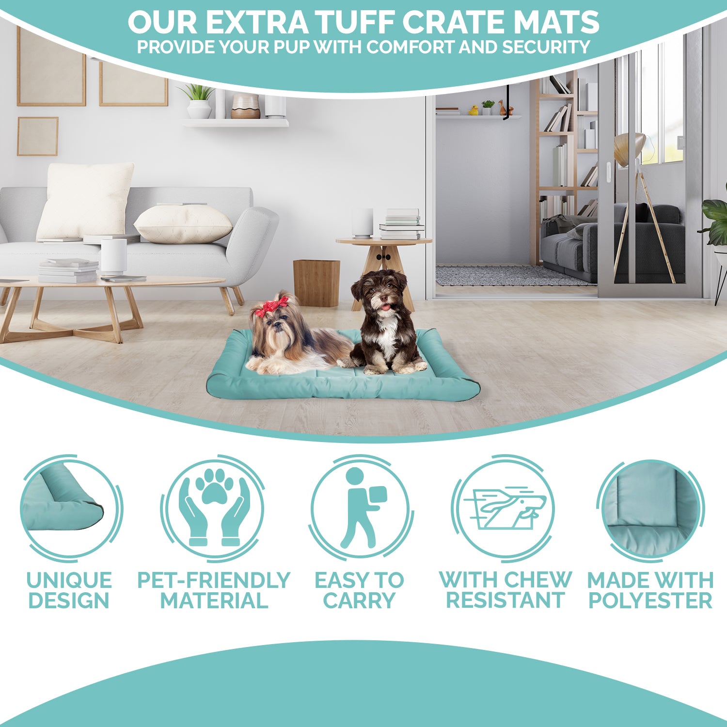 Precious Tails Xtra Tuff Crate Cat Dog Mat - Small