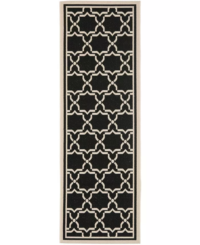 Safavieh Courtyard Black and Beige 2'3