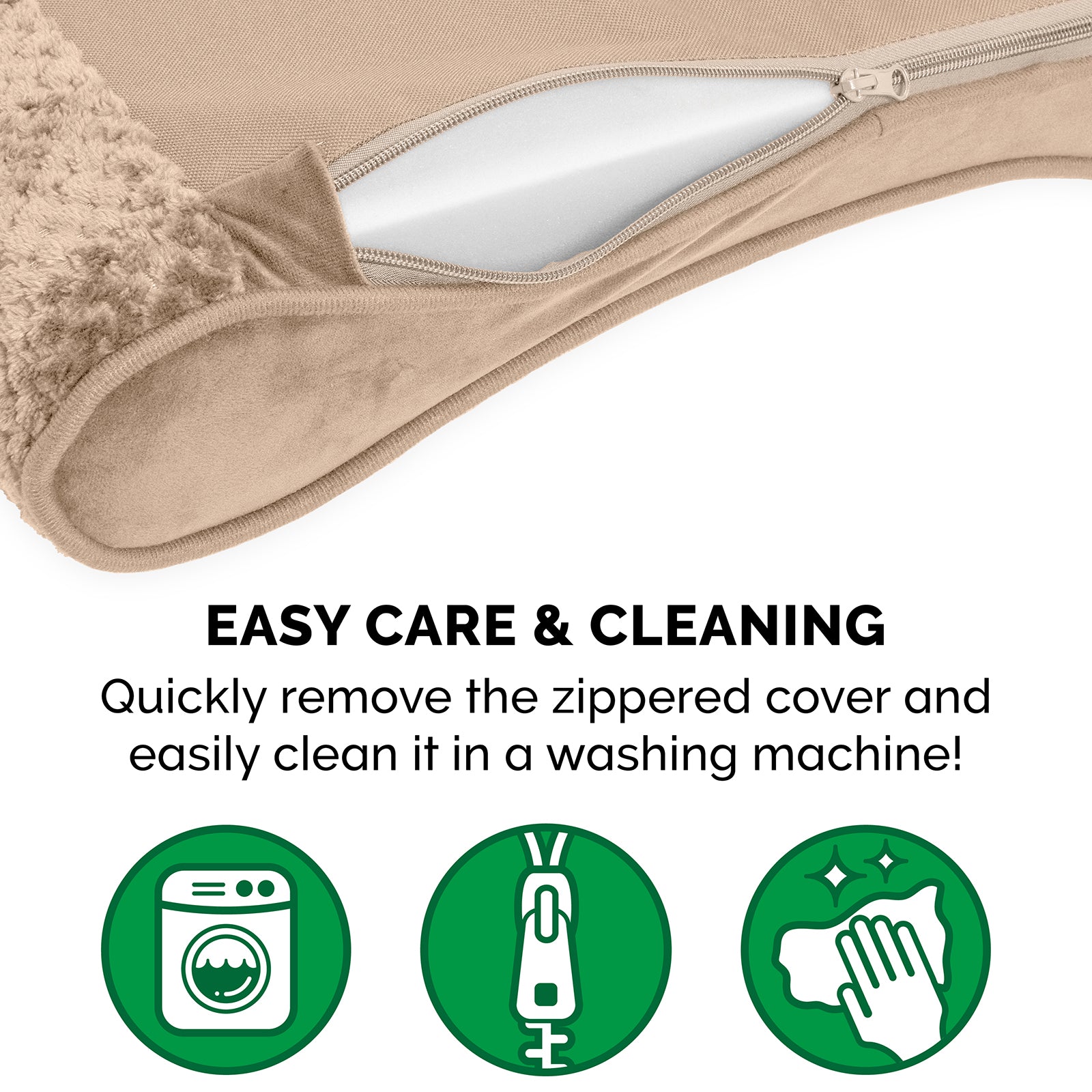 FurHaven | Cooling Gel Minky Plush and Velvet Luxe Lounger Pet Bed for Dogs and Cats， Camel， Giant