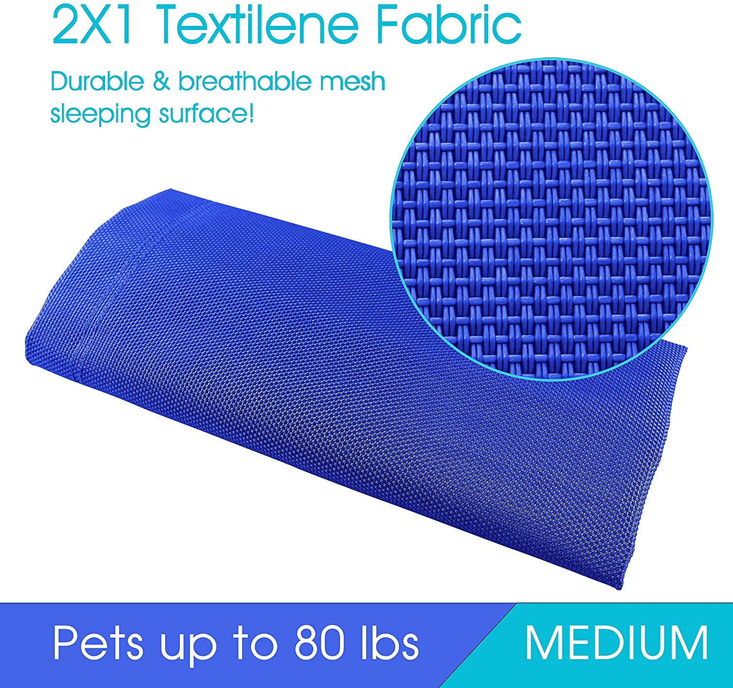 PHYEX Elevated Dog Bed， Raised Cooling Pet Cat Bed， 43.5