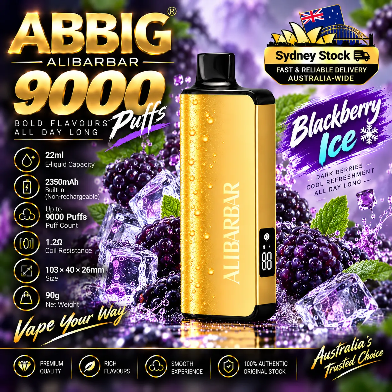 🎉Alibarbar ABBIG 9000  ( Sydney Stock 🚚 )