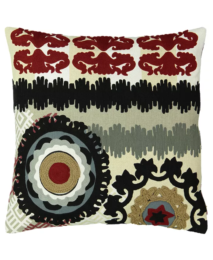 Mod Lifestyles Southwest Collection Eclectic Aztec Embroidery Pillow， 20
