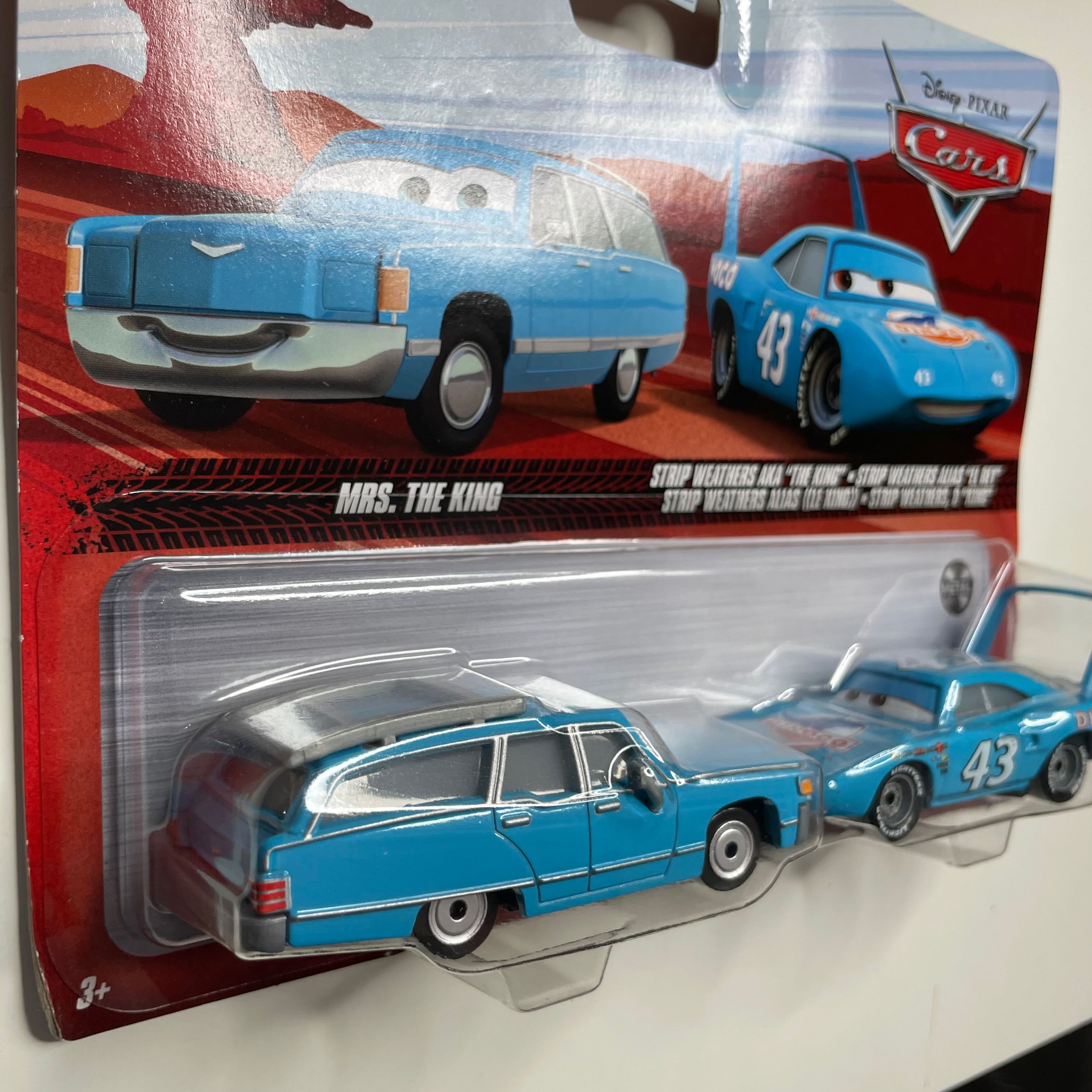 Disney Pixar Cars 3， Mrs. The King and Strip Weathers 2-Pack， 1:55 Scale Die-Cast Cars