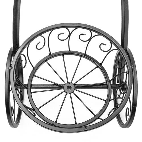 Tricycle stand 3 Flower Pot Display Rack (Black)