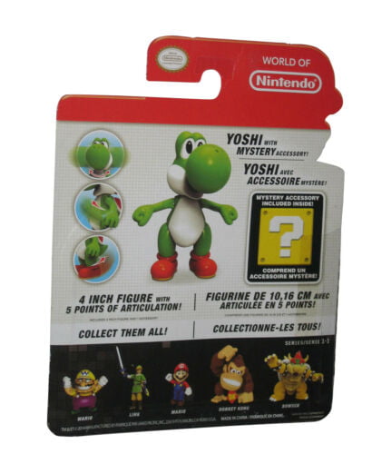 Super Mario 4 inch Action Figure - Green Yoshi with Egg - Wave 26