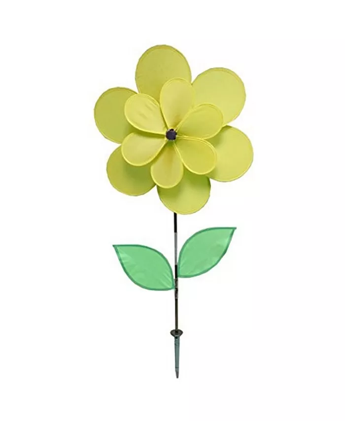 Gardener's Select A005A Double Petal Pin Wheel， Yellow， 18 x 18 x 28