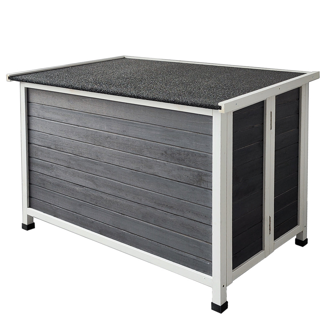 Outdoor Dog House， Large Wooden Waterproof Dog Cage， Windproof Warm Dog Kennel Easy to Assemble